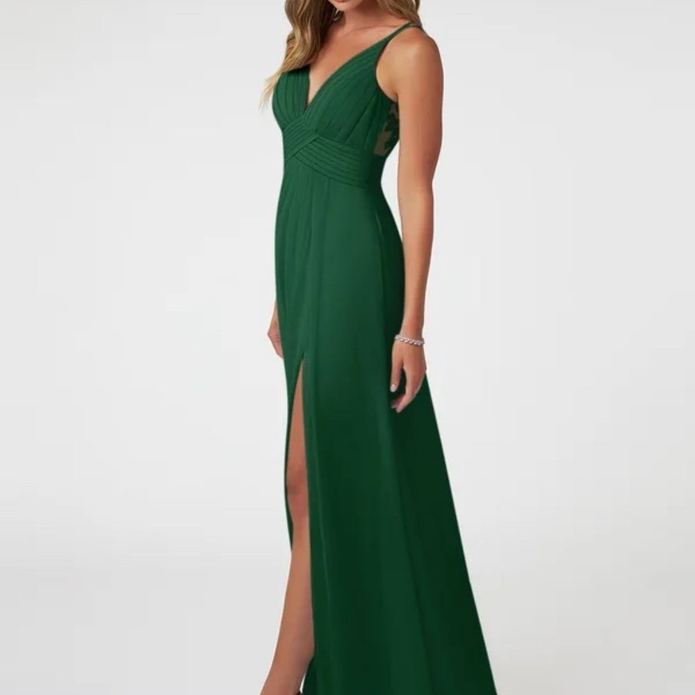 Azazie Maren Allure in Dark Green